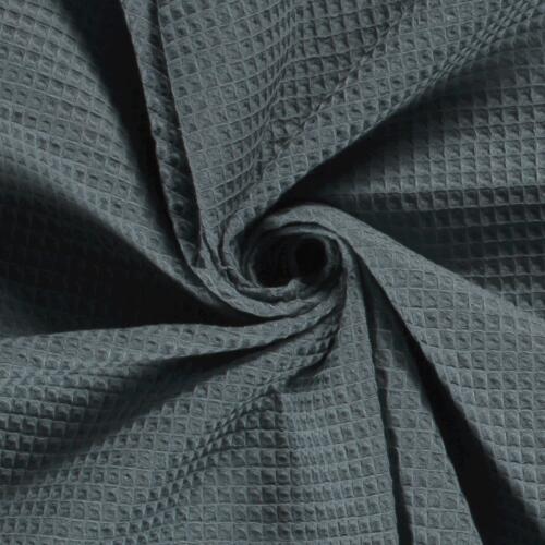 Waffelpiqué stahlblau