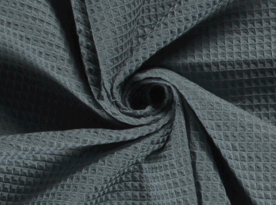 Waffelpiqué stahlblau
