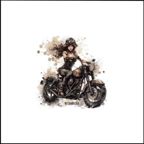 Lady auf Motorrad by Lamanina