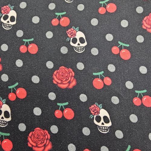 Kirschen mit Skulls Rockabilly